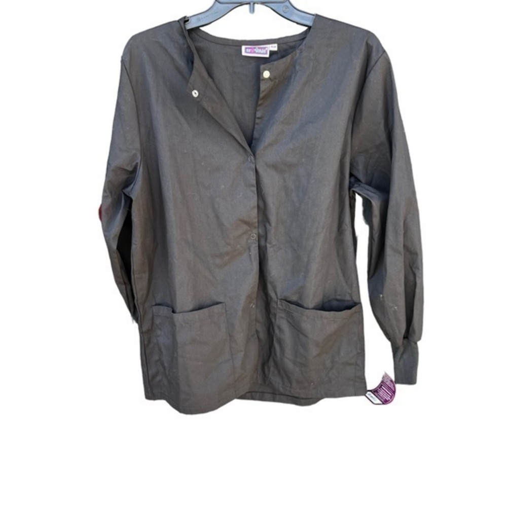 Sivvan NWT snap front pockets scrub jacket size m black